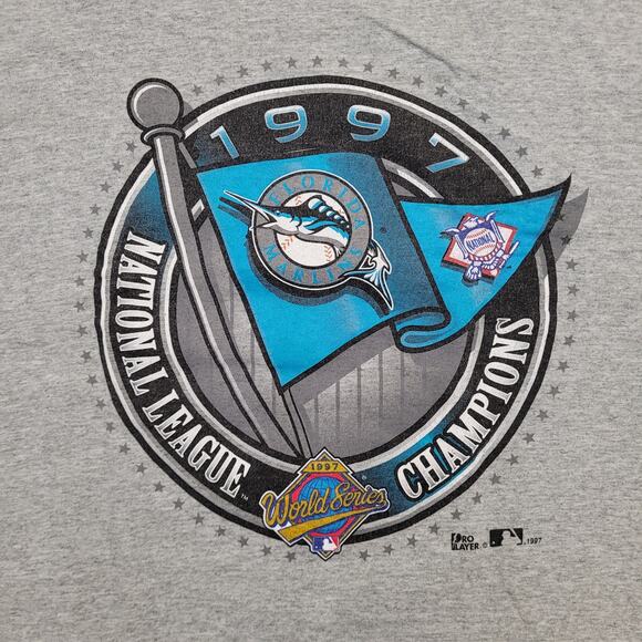 Vintage 1997 Miami Marlins Shirt L/XL 24x29 National-League - Picture 9 of 15